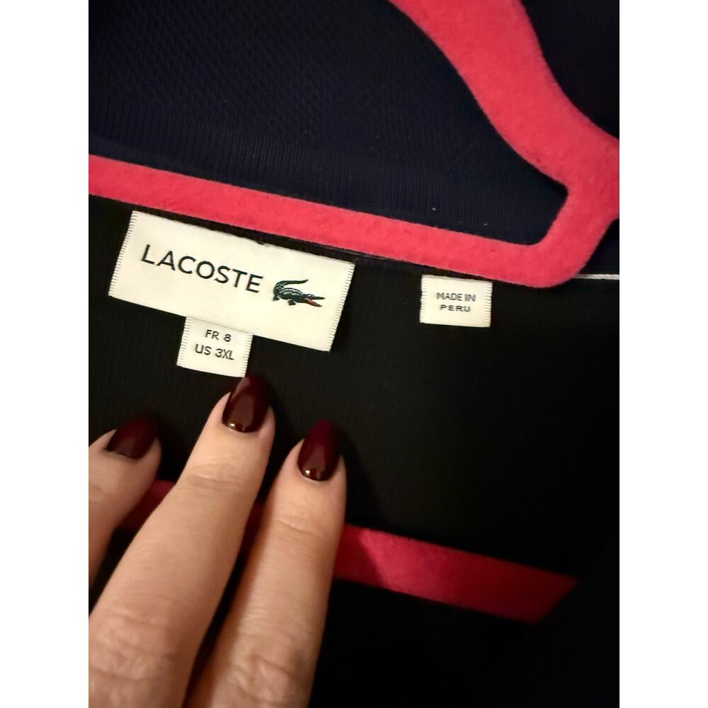 Lacoste 3/4 zip pullover size 3xl/ FR 8 (runs small) - Picture 4 of 5